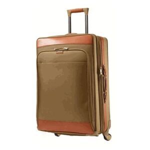 HARTMANN 21' Tweed & Leather Rolling Luggage Bag